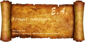 Ernyei Adalbert névjegykártya